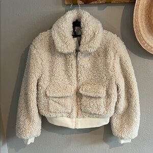 Faux fur shearling jacket